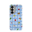Powder Blue Gingham Farmhouse Samsung Galaxy S26 Case