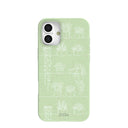 Sage Green Green Cascade iPhone 16 Plus Case