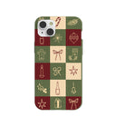 Forest Floor Holiday Squares iPhone 14 Plus Case