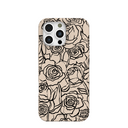 Seashell Inked Blooms iPhone 16 Pro Max Case