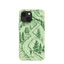 Sage Green Into the Mountains iPhone 13 Mini Case