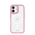 Clear iPhone 17 Case with Petal Pink Ridge (MagSafe Included)