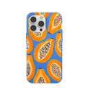 Electric Blue Juicy Papayas iPhone 14 Pro Max Case