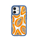 Clear Juicy Papayas iPhone 17 Case With True Blue Ridge (MagSafe included)