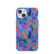 Electric Blue Jungle Cat iPhone 14 Case