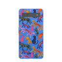 Electric Blue Jungle Cat Google Pixel 6a Case