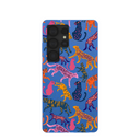 Electric Blue Jungle Cat Samsung Galaxy S25 Ultra Case