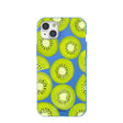 Electric Blue Kiwi Slices iPhone 15 Plus Case