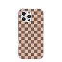 Chocolate Brown Latte Check iPhone 16 Pro Max Case