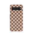 Chocolate Brown Latte Check Google Pixel 8 Case