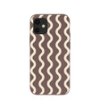 Chocolate Brown Latte Waves iPhone 12 Mini Case