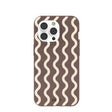 Chocolate Brown Latte Waves iPhone 14 Pro Case