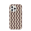 Chocolate Brown Latte Waves iPhone 14 Pro Case