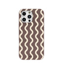 Chocolate Brown Latte Waves iPhone 16 Pro Max Case