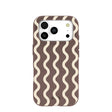 Chocolate Brown Latte Waves iPhone 17 Pro Case