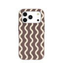 Chocolate Brown Latte Waves iPhone 17 Pro Case