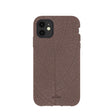 Chocolate Brown Leaf Veins iPhone 11 Case
