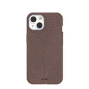 Chocolate Brown Leaf Veins iPhone 14 Case