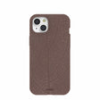 Chocolate Brown Leaf Veins iPhone 15 Plus Case