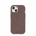 Chocolate Brown Leaf Veins iPhone 15 Case