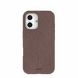 Chocolate Brown Leaf Veins iPhone 16 Case