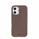 Chocolate Brown Leaf Veins iPhone 16 Case