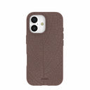 Chocolate Brown Leaf Veins iPhone 17 Case