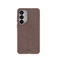 Chocolate Brown Leaf Veins Samsung Galaxy S26+(Plus) Case