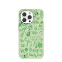 Sage Green Linear Entomology iPhone 14 Pro Case