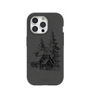 Black Lone Cabin iPhone 15 Pro Case