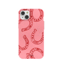 Bubblegum Pink Lucky Horseshoe iPhone 14 Plus Case