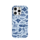 Powder Blue Marine Life iPhone 16 Pro Case