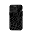 Black Melted Checkers iPhone 13 Pro Case