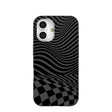Black Melted Checkers iPhone 16 Case