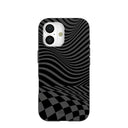 Black Melted Checkers iPhone 17 Case
