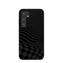 Black Melted Checkers Samsung Galaxy S24 Case