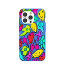 Electric Blue Melty Mood iPhone 14 Pro Case