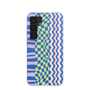 Electric Blue Mixed Up Samsung Galaxy S25 Case