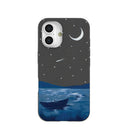 Black Moonlight Lake iPhone 16 Case
