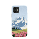 Powder Blue Mountains and Blooms iPhone 12/ iPhone 12 Pro Case