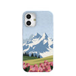 Powder Blue Mountains and Blooms iPhone 16 Plus Case