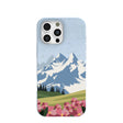 Powder Blue Mountains and Blooms iPhone 16 Pro Max Case