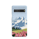 Powder Blue Mountains and Blooms Google Pixel 7 Case