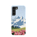 Powder Blue Mountains and Blooms Samsung Galaxy S22 Case