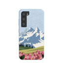Powder Blue Mountains and Blooms Samsung Galaxy S23 Case