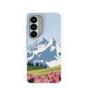Powder Blue Mountains and Blooms Samsung Galaxy S26 Case
