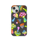 Black Mushroom Party iPhone 14 Case