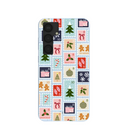 Powder Blue Noel Stamps Samsung Galaxy S25+(Plus) Case