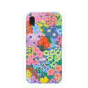 Electric Blue Painted Garden iPhone XR Case
