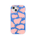 Electric Blue Piggies iPhone 15 Case